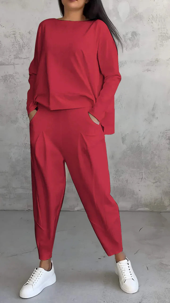 Elexia | 2-teiliges Damen-Streetwear-Set mit Bluse &amp; Hose