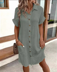 Alina | Hemdblusenkleid mit Knopfleiste – Sommerlich