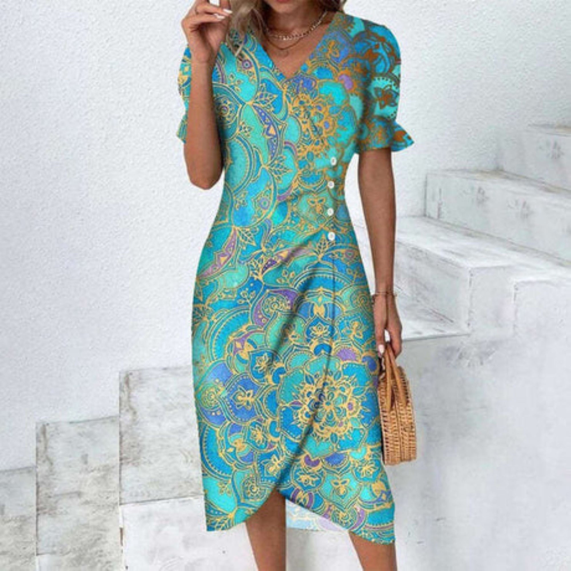 Elara | Sommerkleid für Damen im Wickelstil