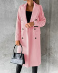 Amira | Langer Damen-Trenchcoat mit doppelter Knopfleiste