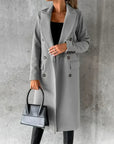 Amira | Langer Damen-Trenchcoat mit doppelter Knopfleiste