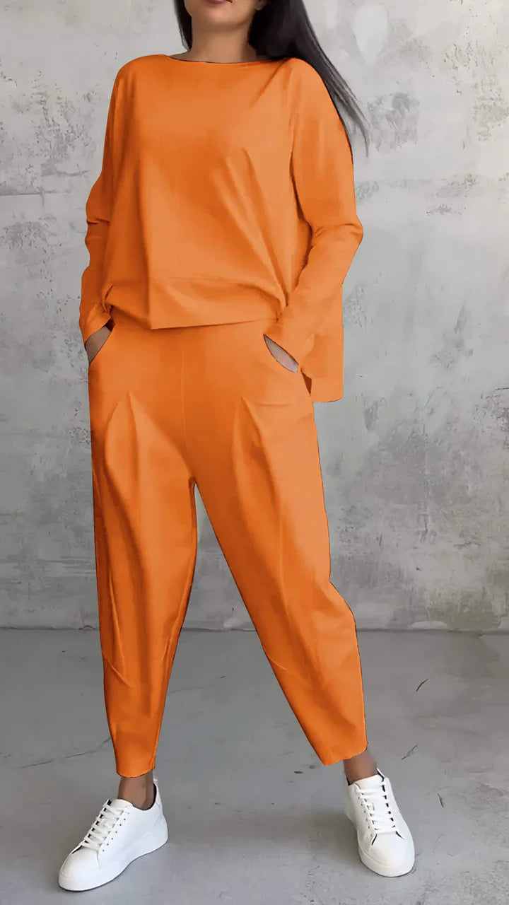 Elexia | 2-teiliges Damen-Streetwear-Set mit Bluse &amp; Hose