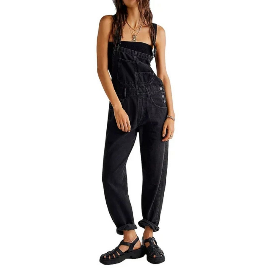 Elviana | Damen-Overall im Loose-Fit mit verstellbaren Trägern