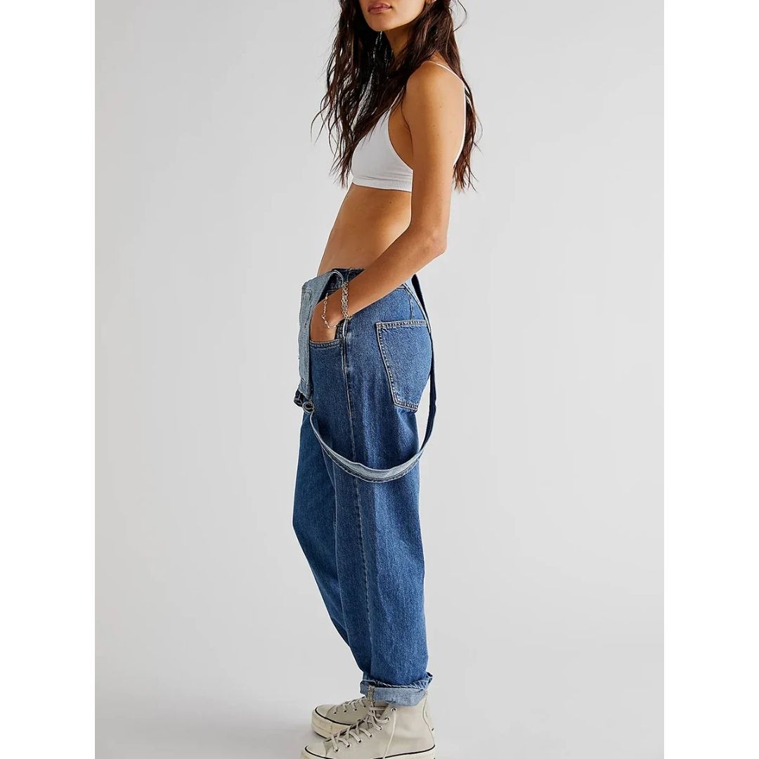 Elviana | Damen-Overall im Loose-Fit mit verstellbaren Trägern