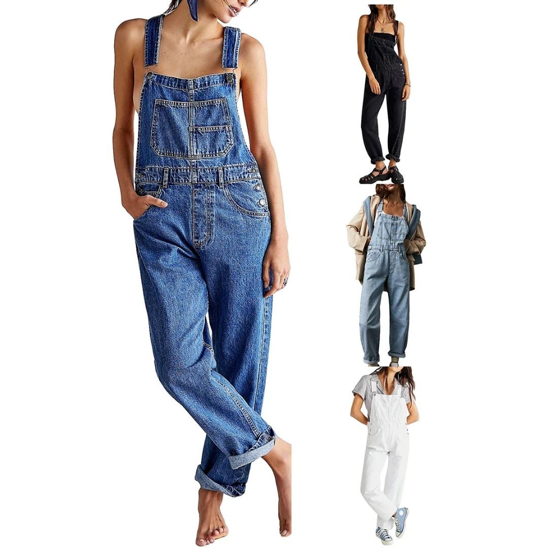Elviana | Damen-Overall im Loose-Fit mit verstellbaren Trägern