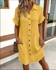 Alina | Hemdblusenkleid mit Knopfleiste – Sommerlich
