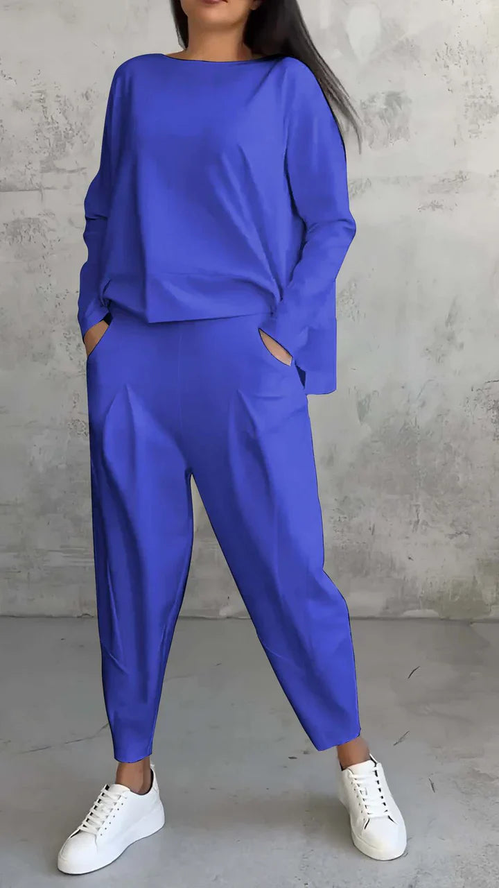 Elexia | 2-teiliges Damen-Streetwear-Set mit Bluse &amp; Hose