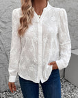 Elodie | Bluse mit filigraner Blumenstickerei