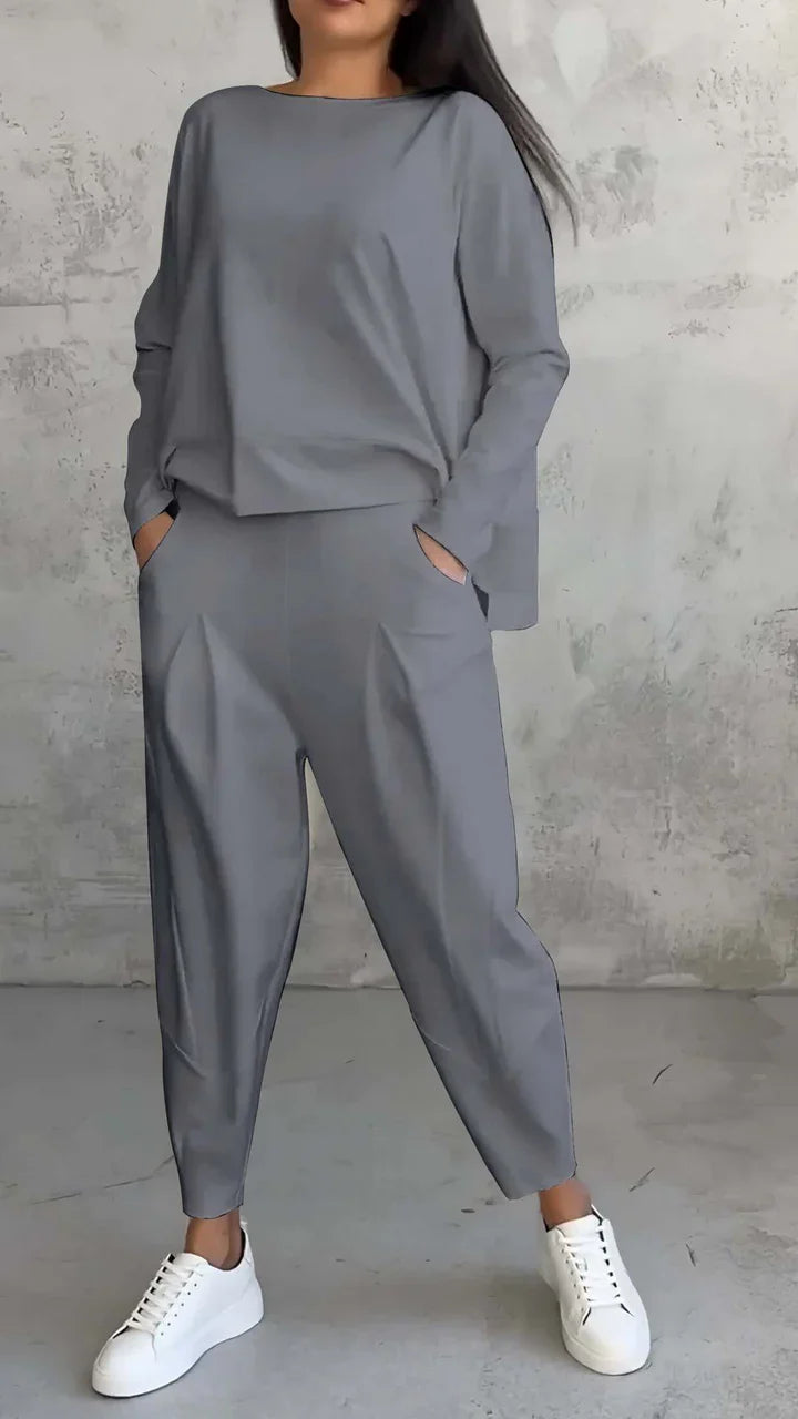 Elexia | 2-teiliges Damen-Streetwear-Set mit Bluse &amp; Hose