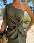 Alina | Ärmelloses Maxikleid mit Seitenschlitz für Damen
