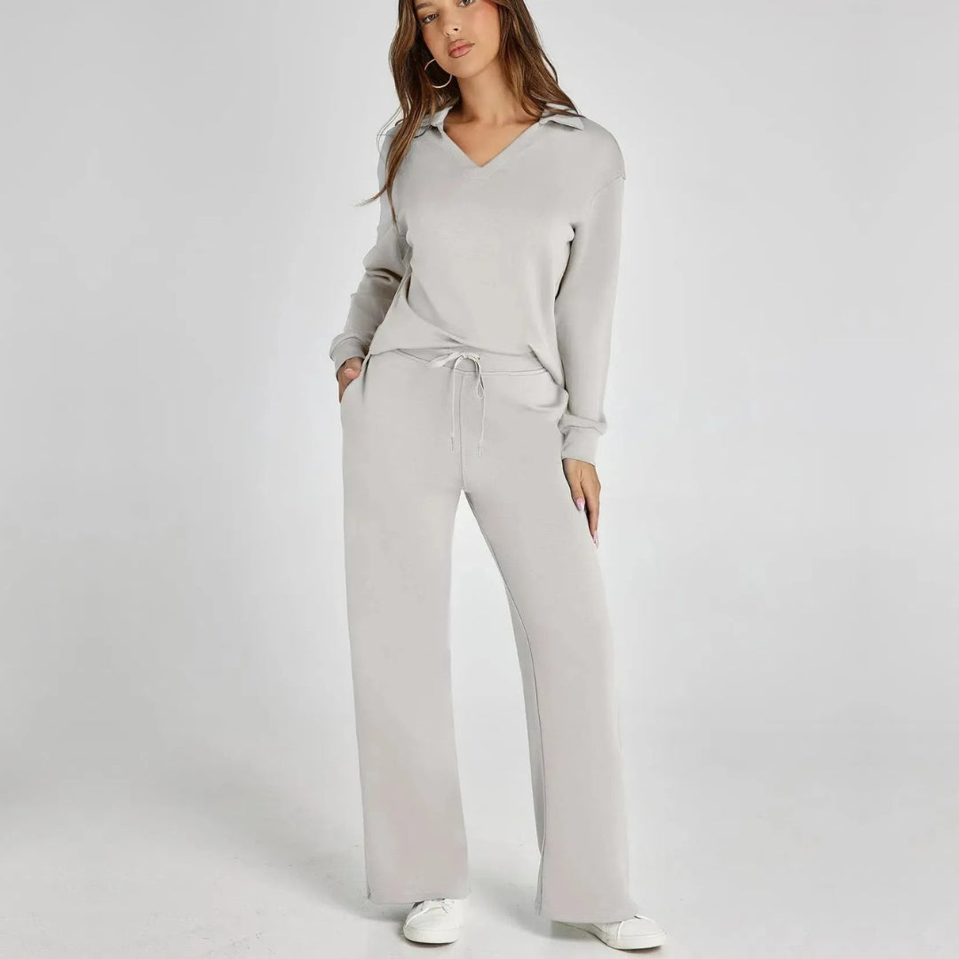 Alessia | Elegantes Loungewear-Set für Damen mit V-Ausschnitt