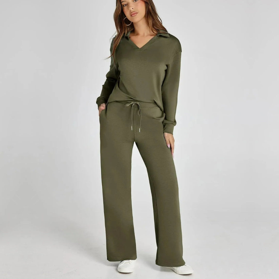Alessia | Elegantes Loungewear-Set für Damen mit V-Ausschnitt