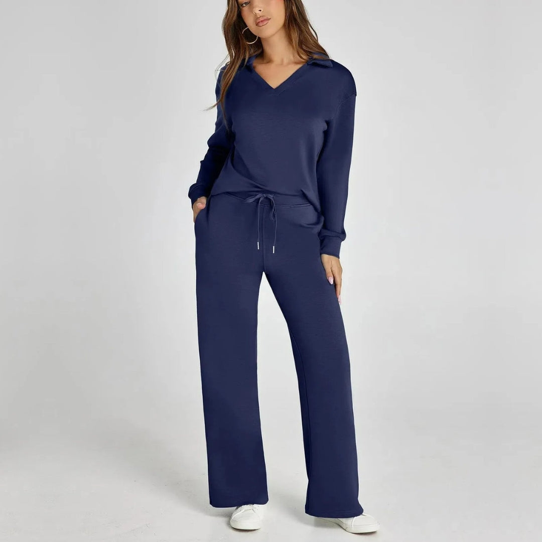 Alessia | Elegantes Loungewear-Set für Damen mit V-Ausschnitt