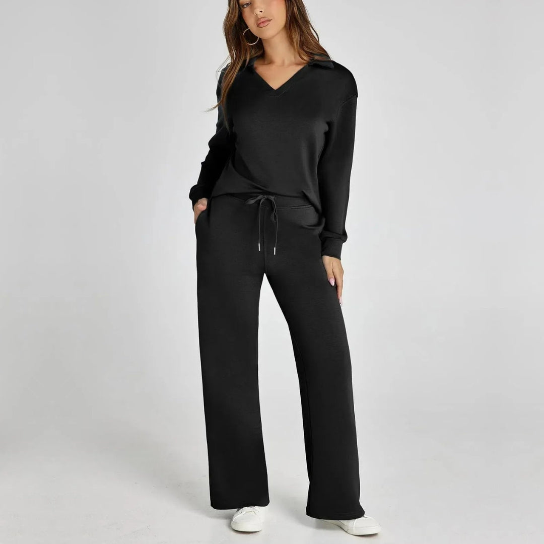 Alessia | Elegantes Loungewear-Set für Damen mit V-Ausschnitt