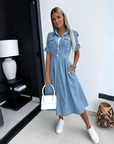 Alessia | Nachhaltiges Denimkleid mit klassischer Passform