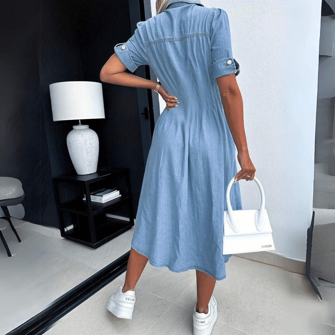 Alessia | Nachhaltiges Denimkleid mit klassischer Passform