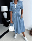 Alessia | Nachhaltiges Denimkleid mit klassischer Passform