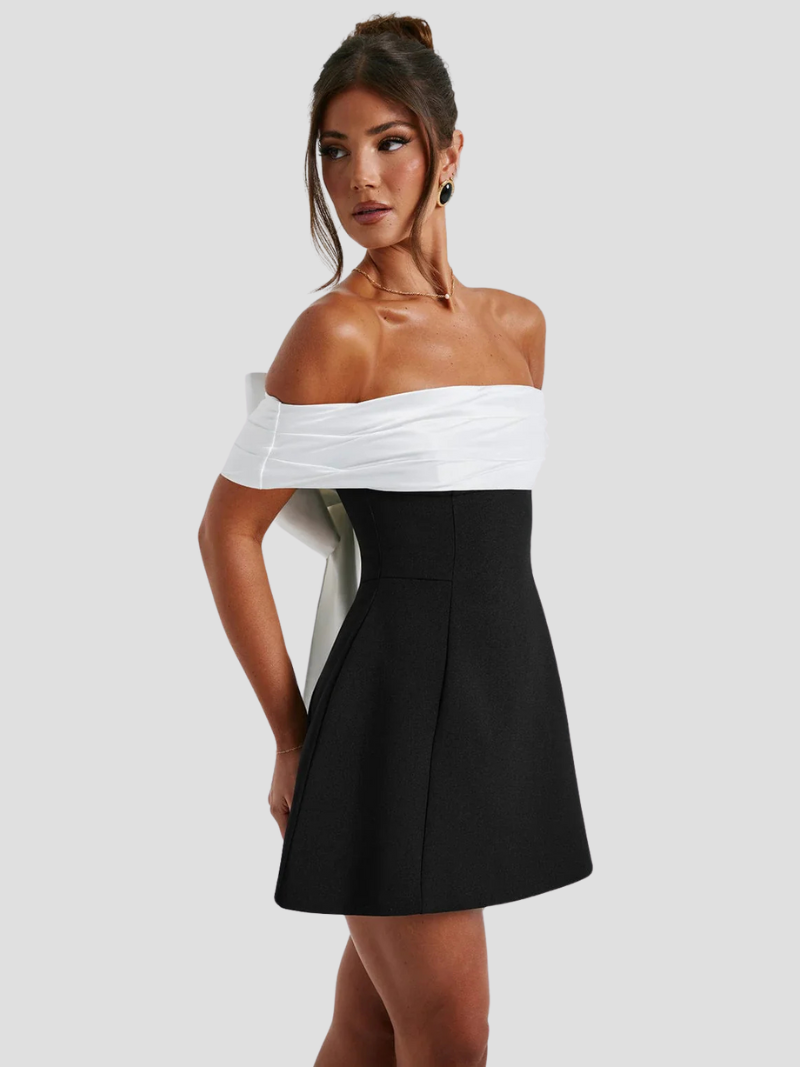 Leona | Feminines Minikleid mit Schleifendetail