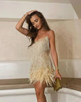 Celestine | Luxus-Feder-Minikleid für Damen