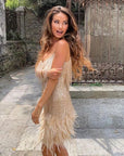 Celestine | Luxus-Feder-Minikleid für Damen