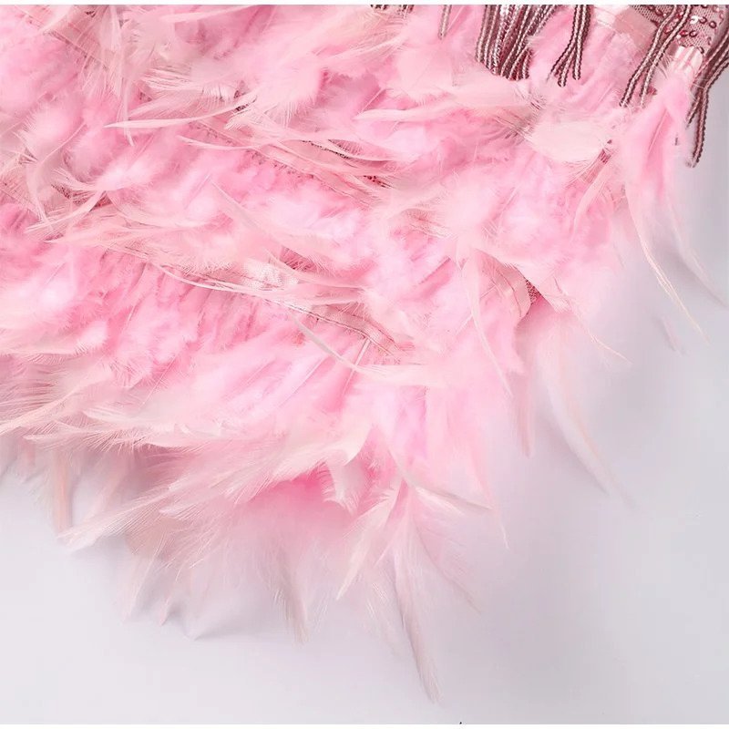 Celestine | Luxus-Feder-Minikleid für Damen