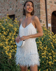 Celestine | Luxus-Feder-Minikleid für Damen