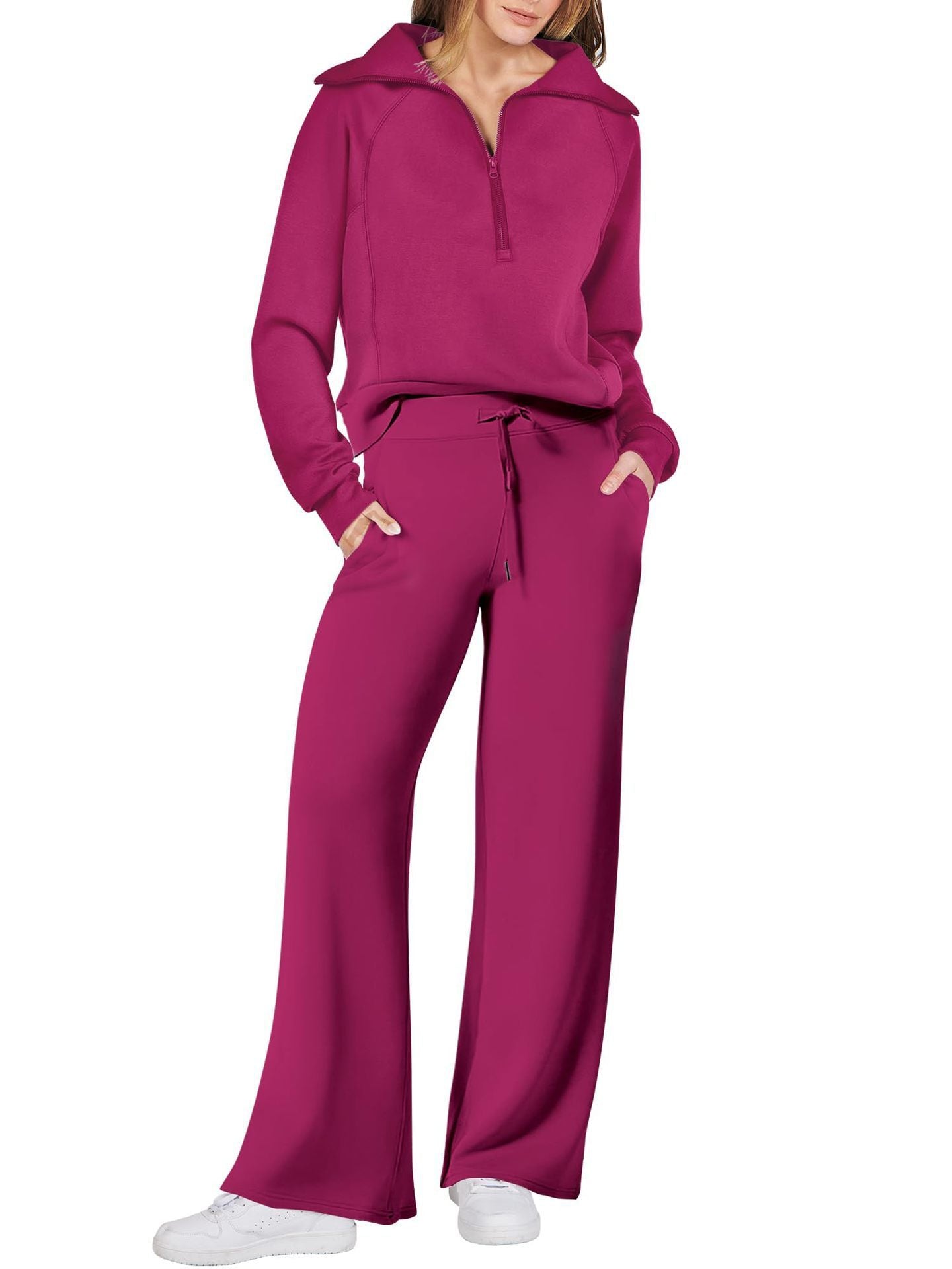 Leona | Damen Lounge-Set mit Reißverschluss und Jogginghose