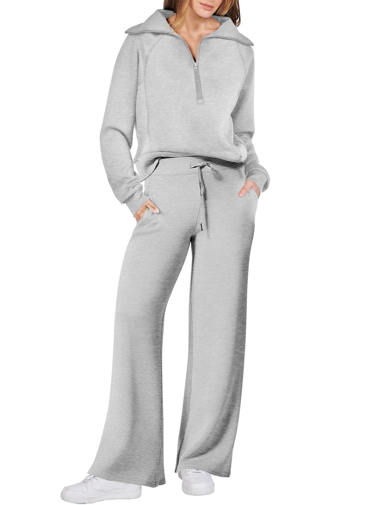 Leona | Damen Lounge-Set mit Reißverschluss und Jogginghose