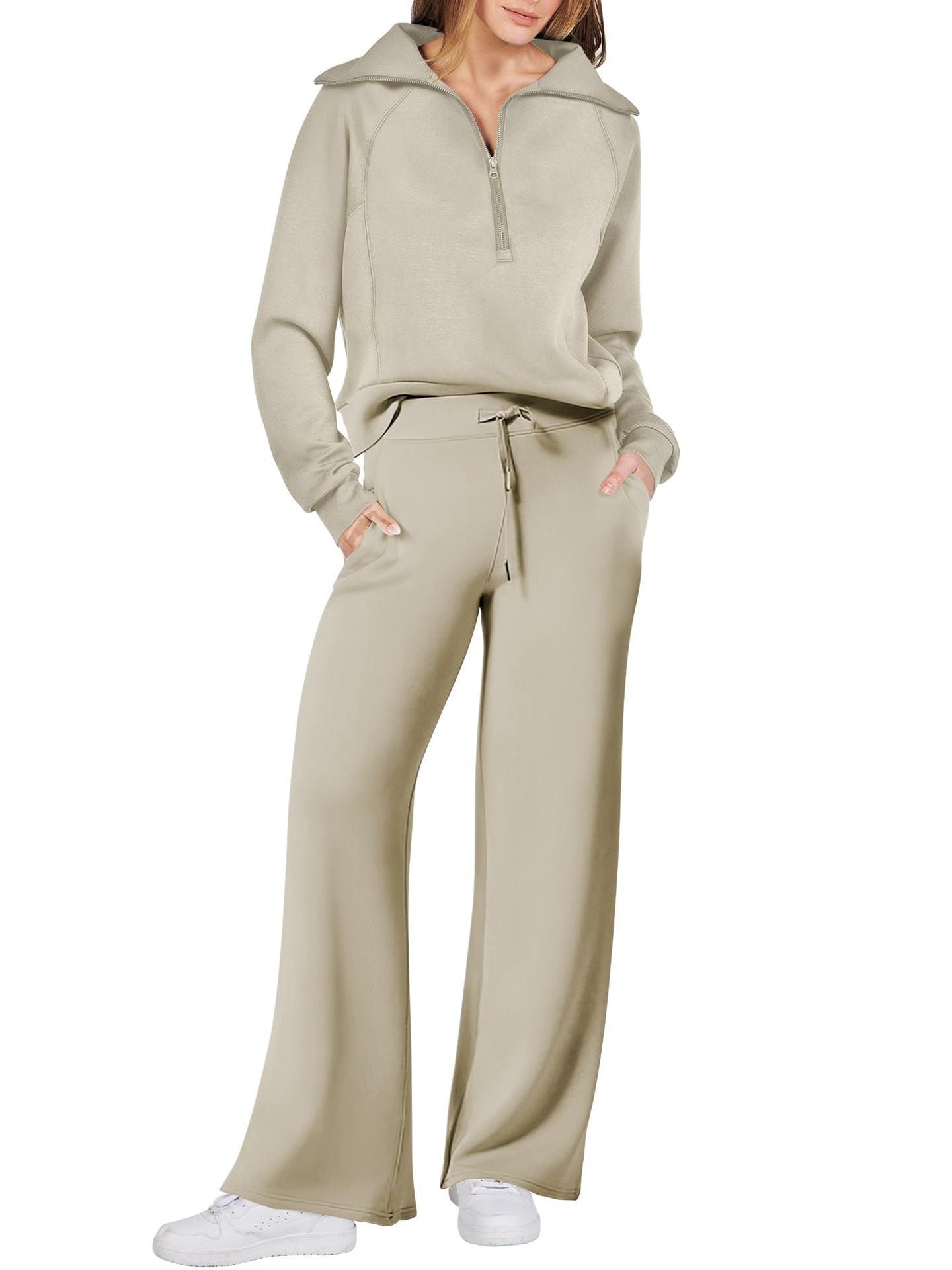Leona | Damen Lounge-Set mit Reißverschluss und Jogginghose