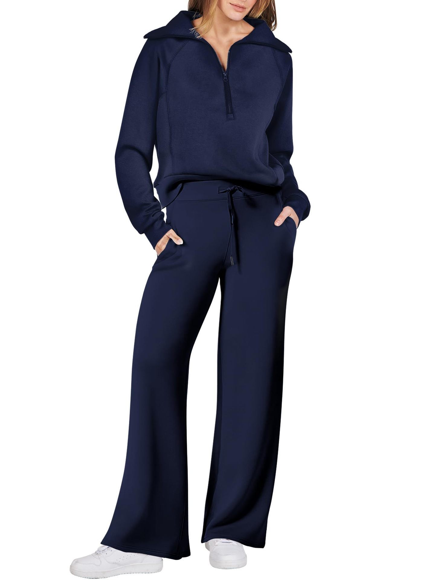 Leona | Damen Lounge-Set mit Reißverschluss und Jogginghose