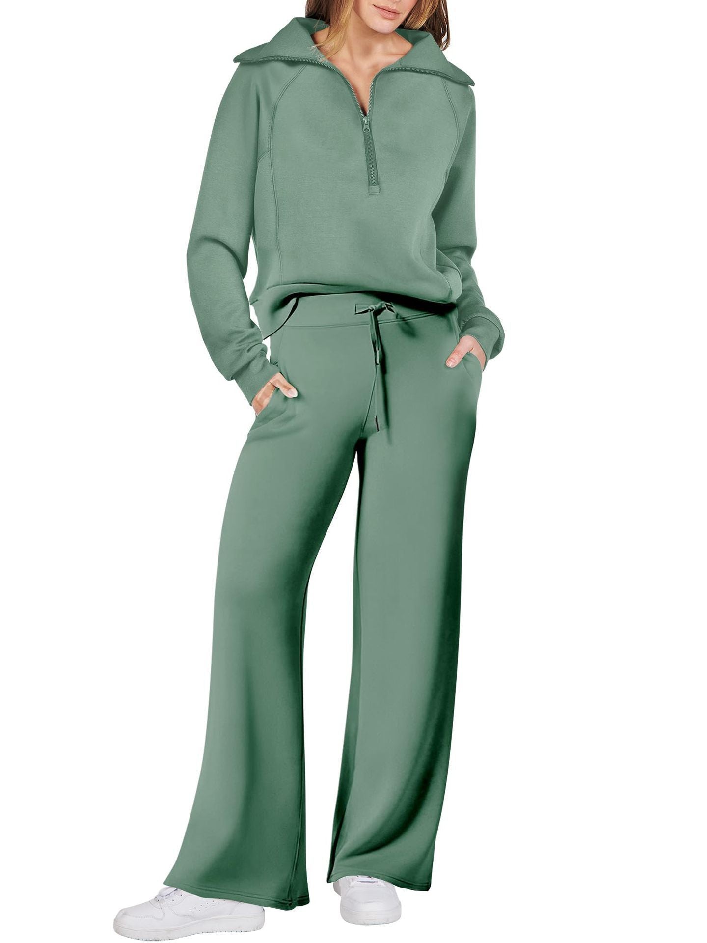 Leona | Damen Lounge-Set mit Reißverschluss und Jogginghose