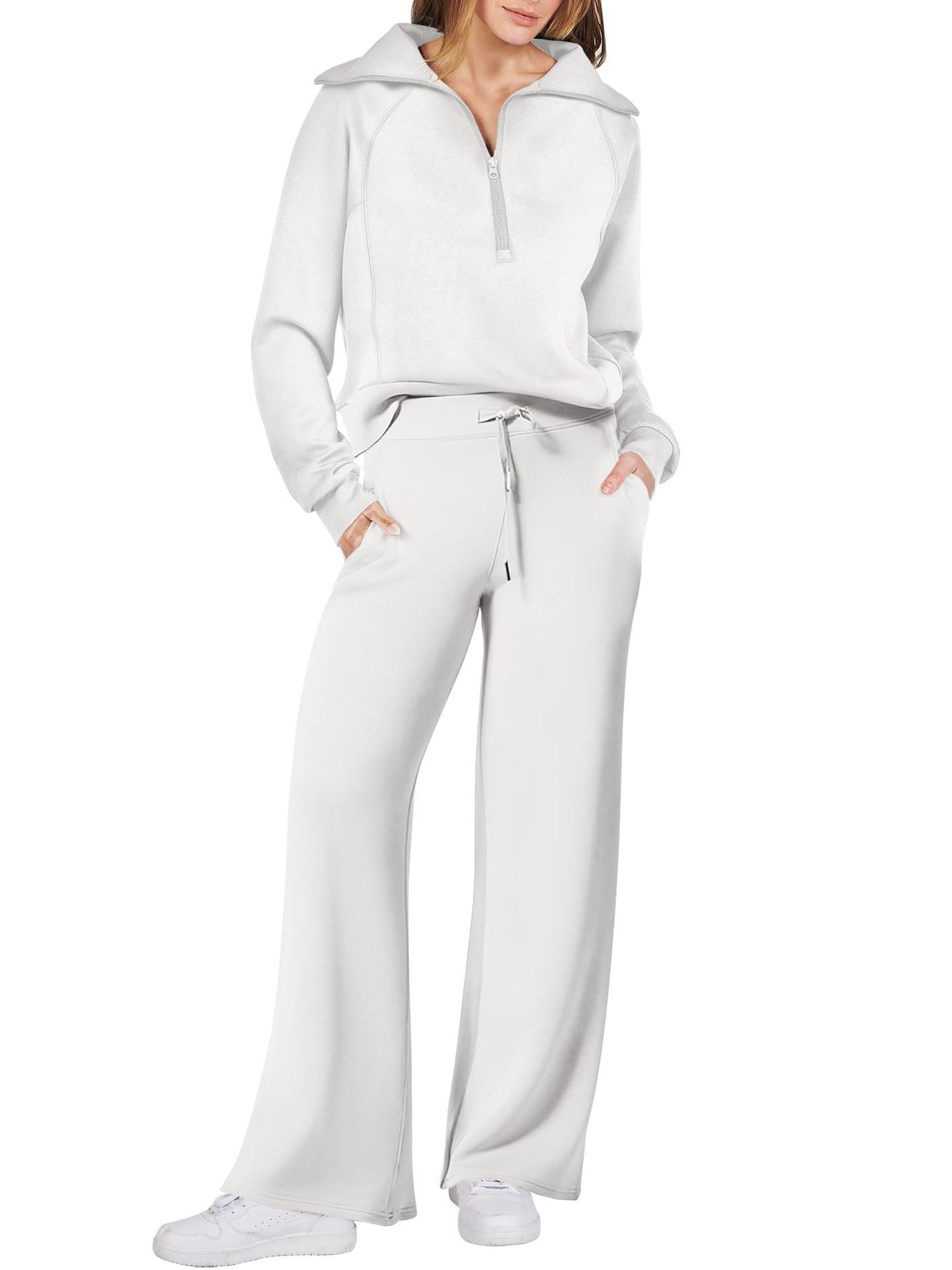 Leona | Damen Lounge-Set mit Reißverschluss und Jogginghose