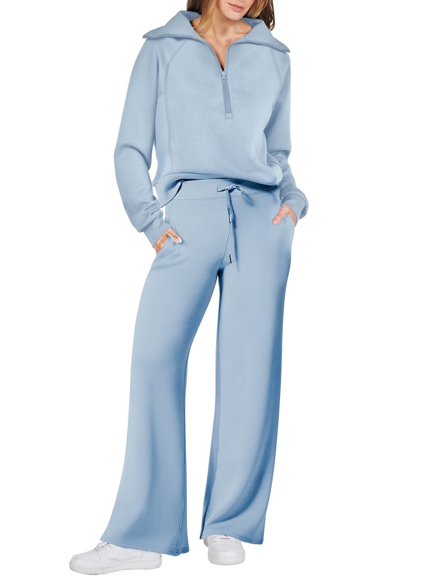 Leona | Damen Lounge-Set mit Reißverschluss und Jogginghose