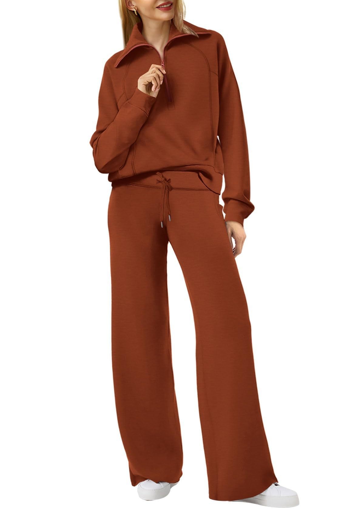 Leona | Damen Lounge-Set mit Reißverschluss und Jogginghose