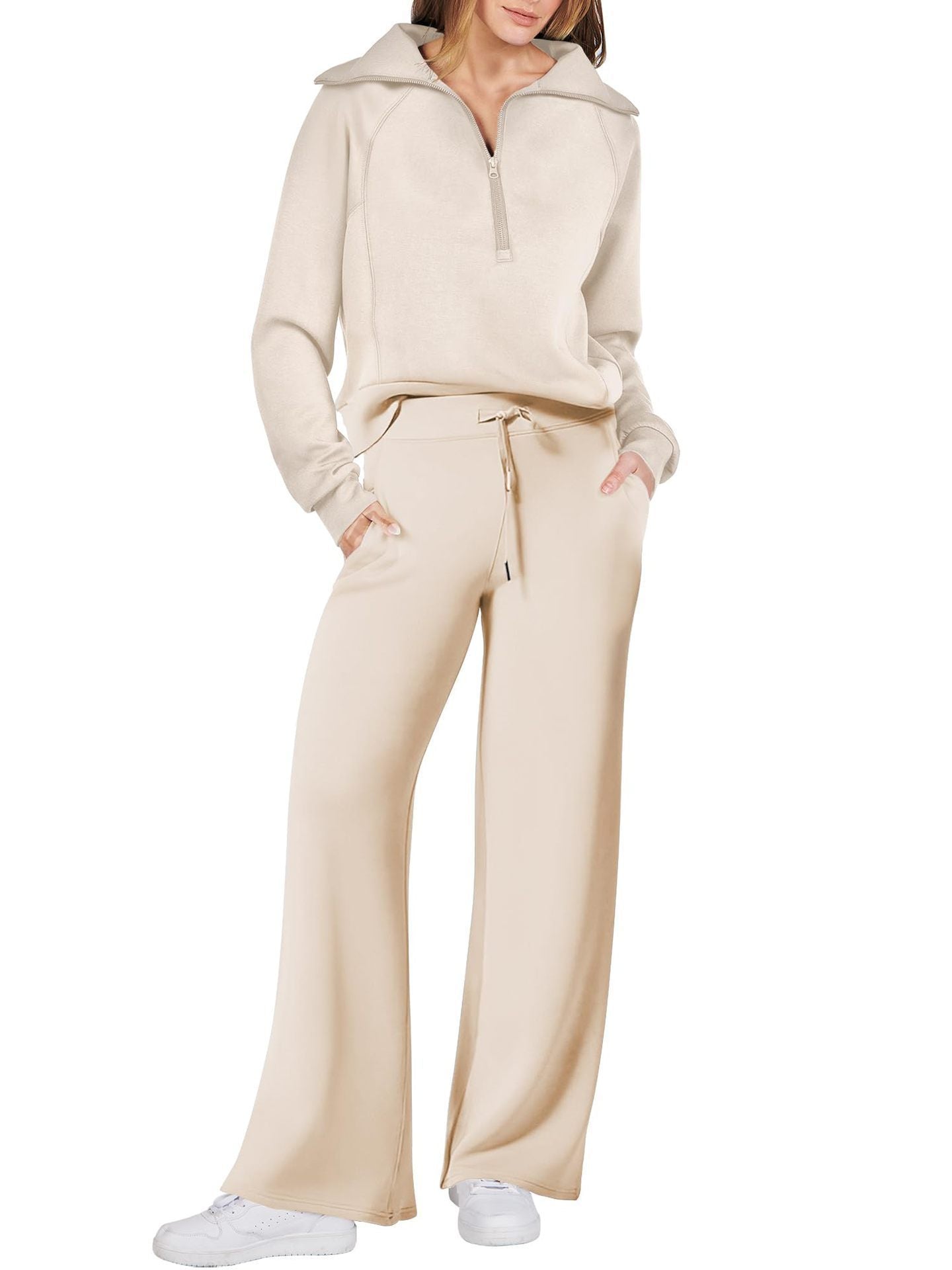 Leona | Damen Lounge-Set mit Reißverschluss und Jogginghose