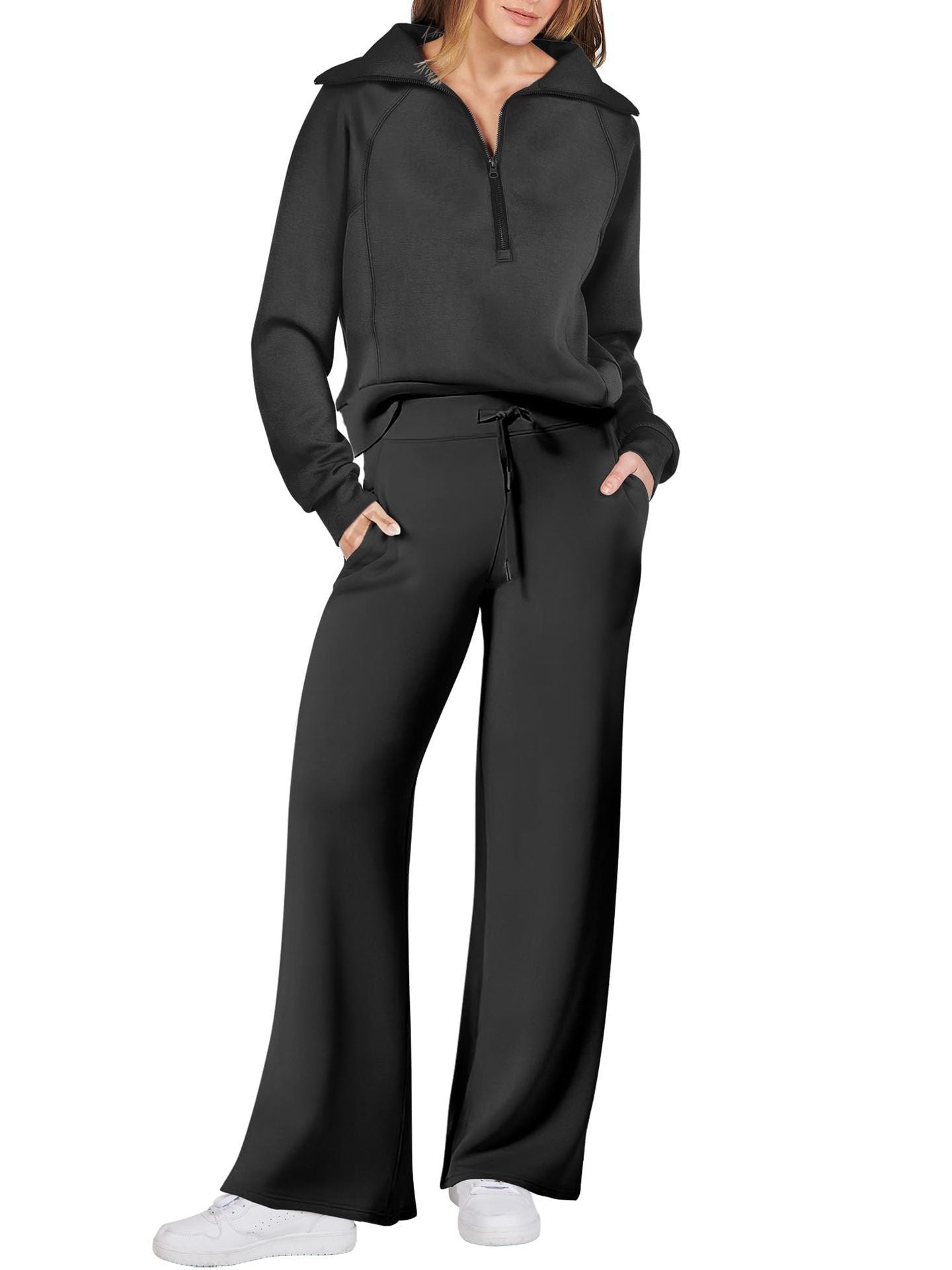 Leona | Damen Lounge-Set mit Reißverschluss und Jogginghose