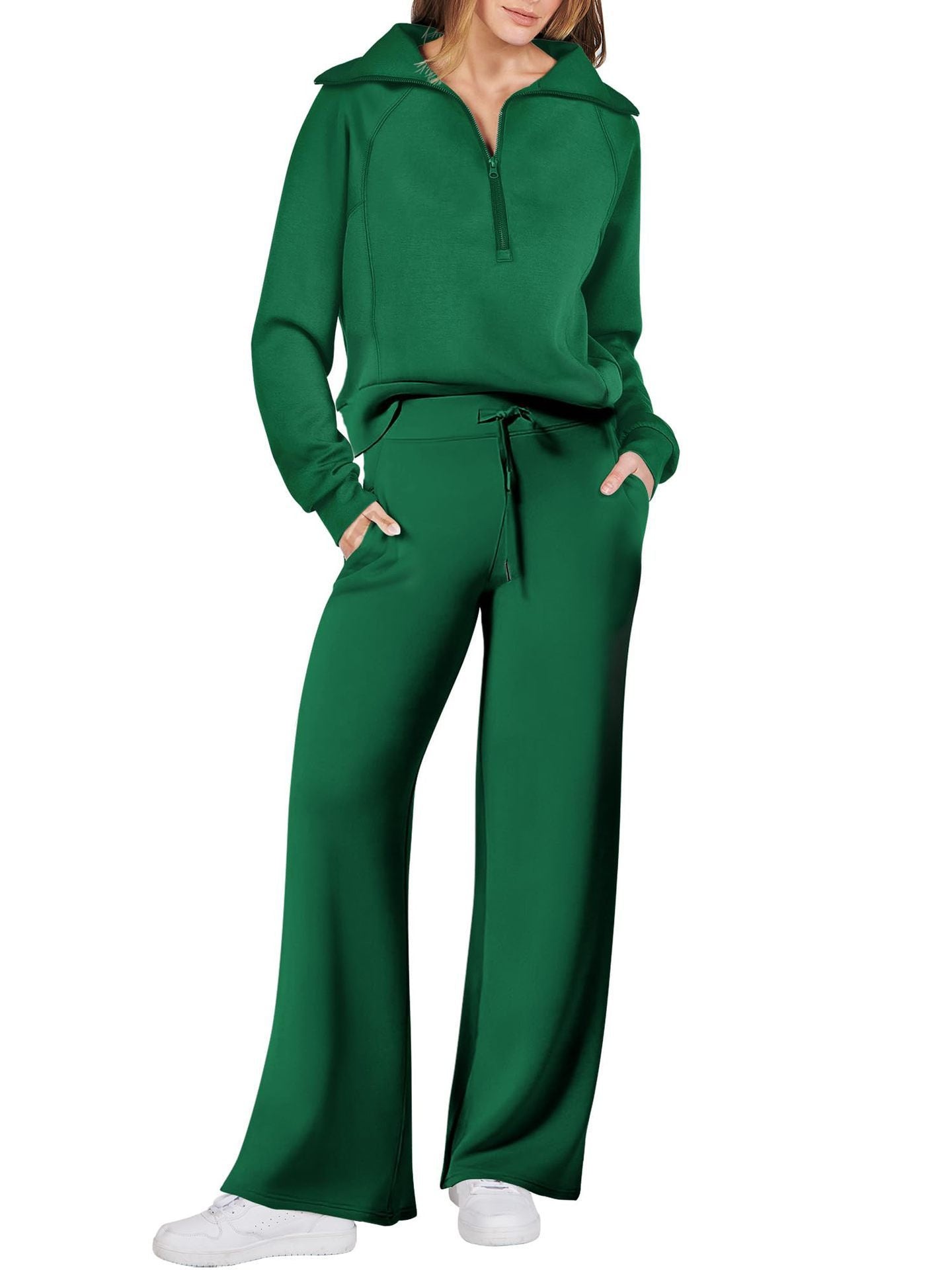 Leona | Damen Lounge-Set mit Reißverschluss und Jogginghose