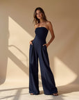 Isalie | Eleganter Trägerloser Jumpsuit Damen