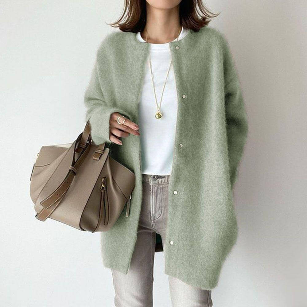 Katja | Damen-Cardigan in Longform mit offenem Vorderteil