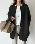 Katja | Damen-Cardigan in Longform mit offenem Vorderteil