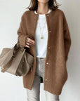 Katja | Damen-Cardigan in Longform mit offenem Vorderteil