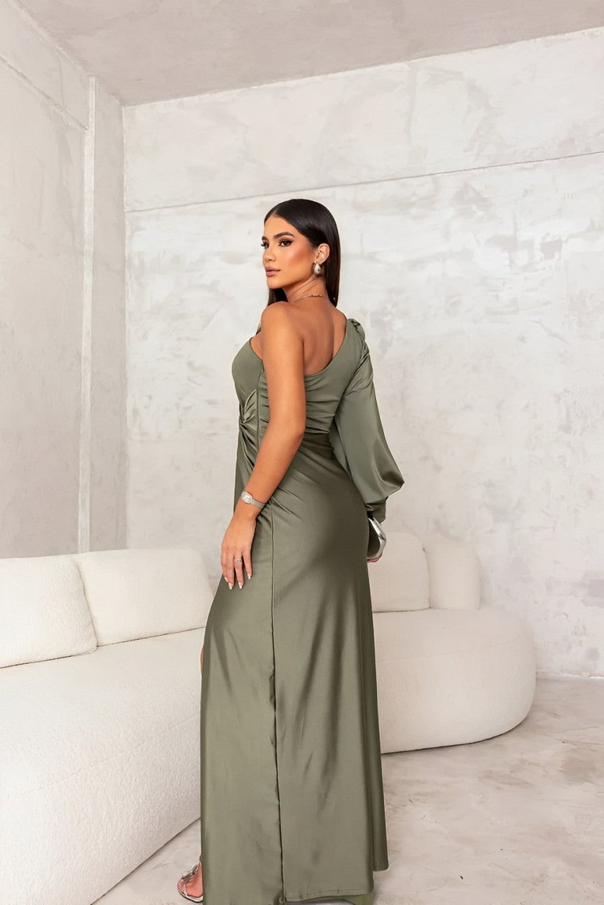 Celestina | Elegantes One-Shoulder Kleid mit Drapierung