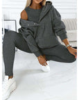 Daria | Dreiteiliges Oversized Hoodie-Loungewear-Set für Damen