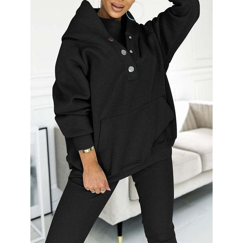 Daria | Dreiteiliges Oversized Hoodie-Loungewear-Set für Damen