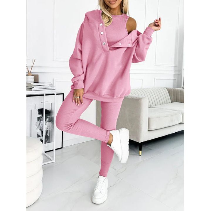 Daria | Dreiteiliges Oversized Hoodie-Loungewear-Set für Damen