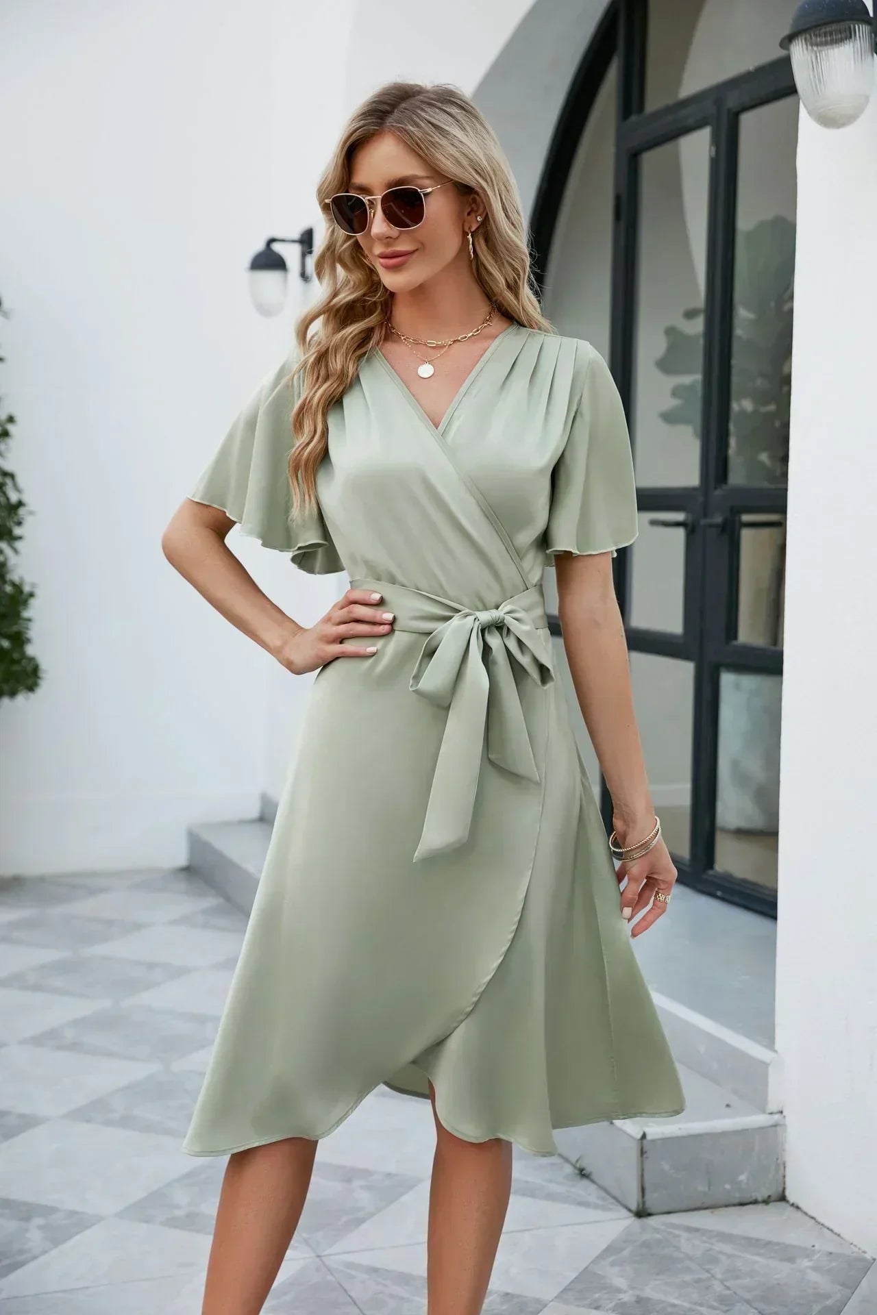 Elara | Elegantes Damen-Wickelkleid