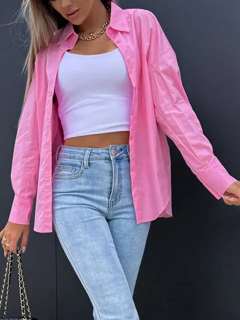 Layla | Lässige Streetwear-Bluse mit Knöpfen für Damen