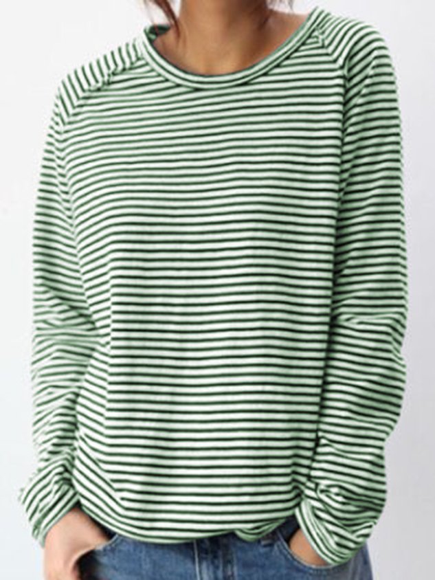 Marivelle | Gestreiftes Langarmshirt für Damen im Maritim-Stil