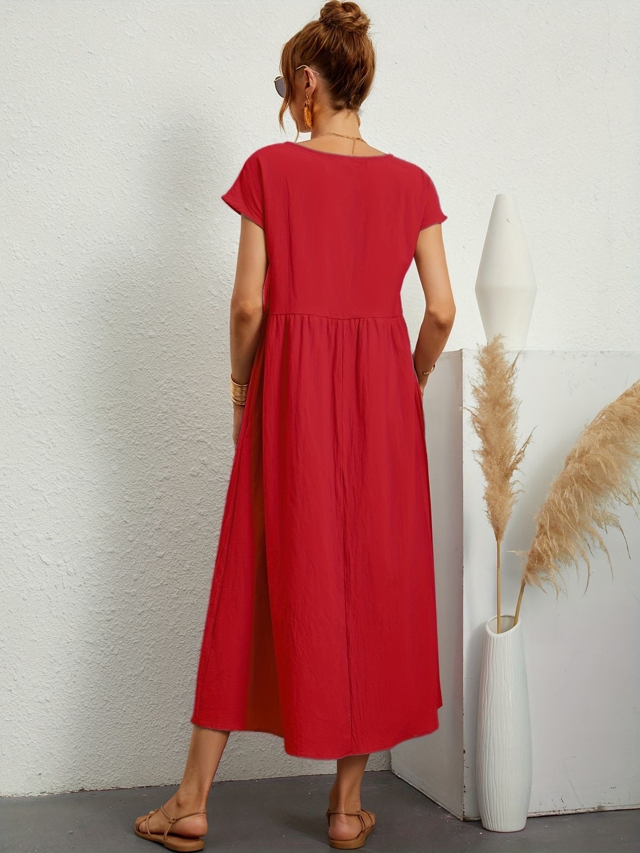 Sophie | Lockeres Hemdblusenkleid mit Knöpfen