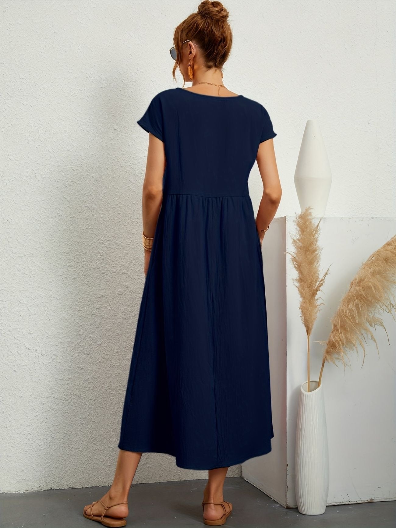Sophie | Lockeres Hemdblusenkleid mit Knöpfen